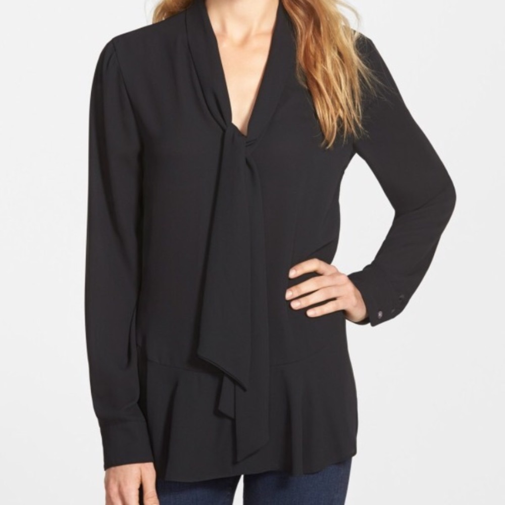 Vince Camuto Ruffle Hem Blouse NWT